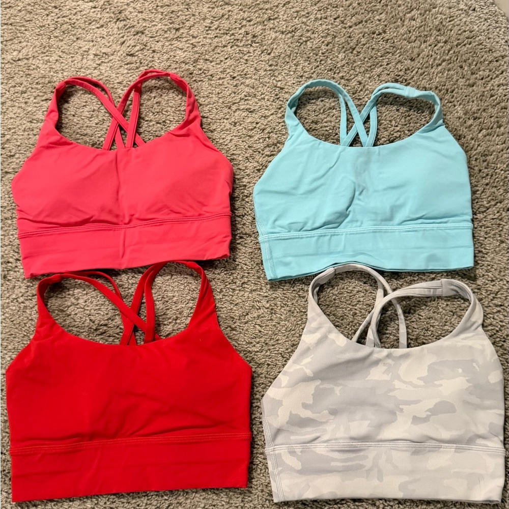 Lululemon energy longline sports bras bundle size 4